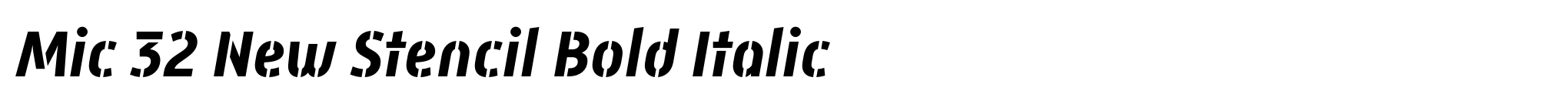 Mic 32 New Stencil Bold Italic image